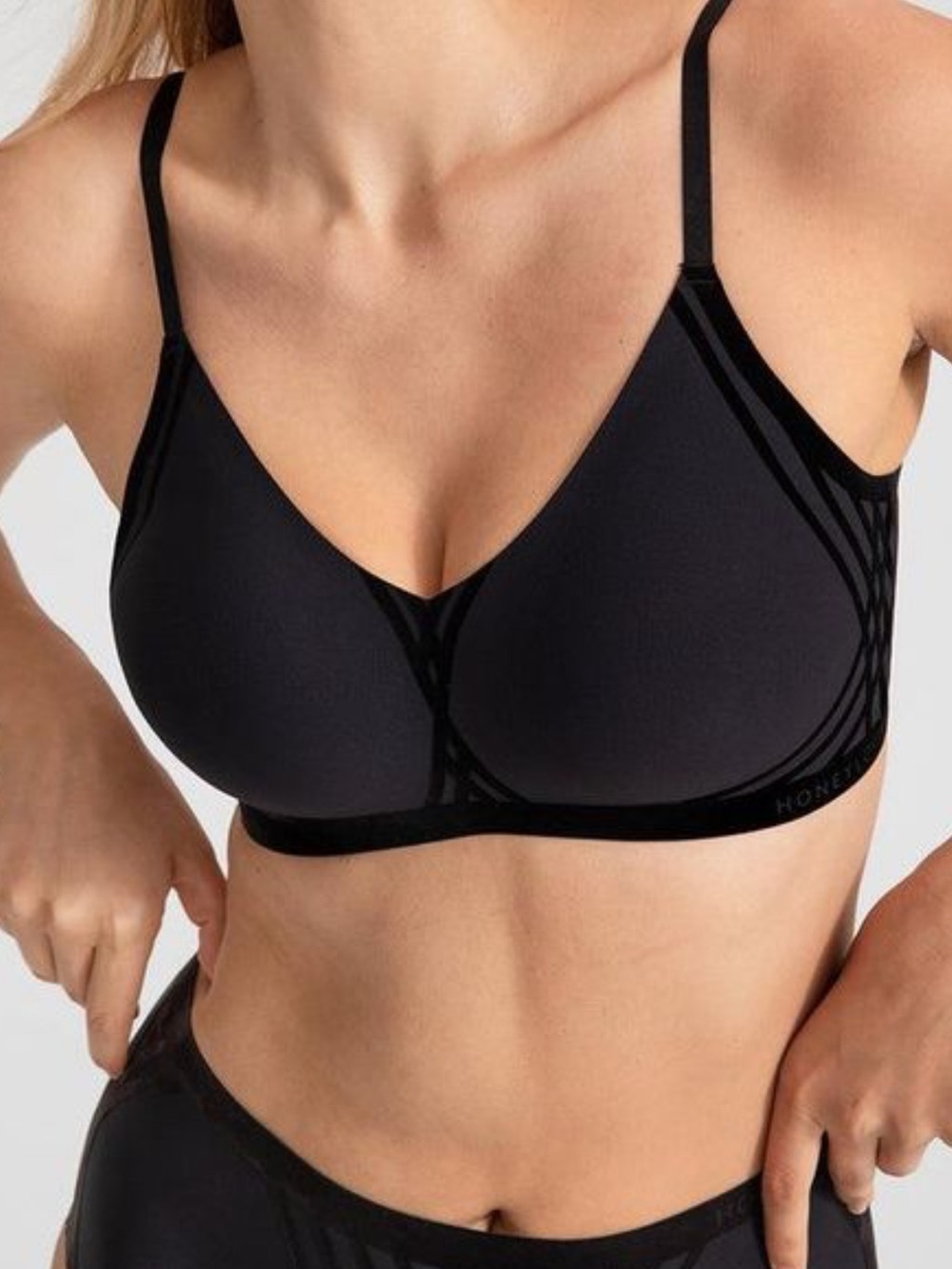 Honeylove Black Wireless Seamless T-Shirt Bra